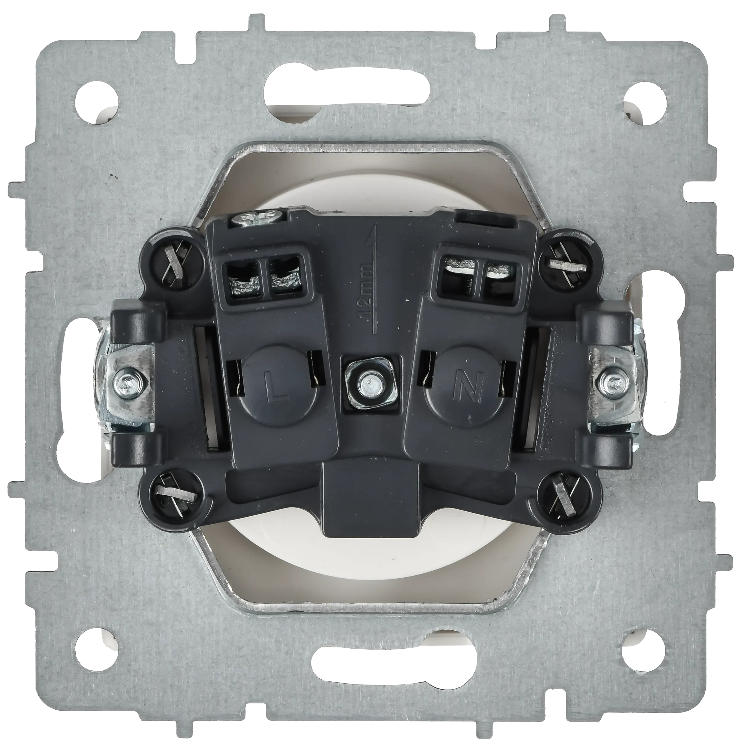 BRITE Розетка 1-местная без заземления с защитными шторками 10А РСш10-2-БрАБ арктический белый IEK - Фото 6