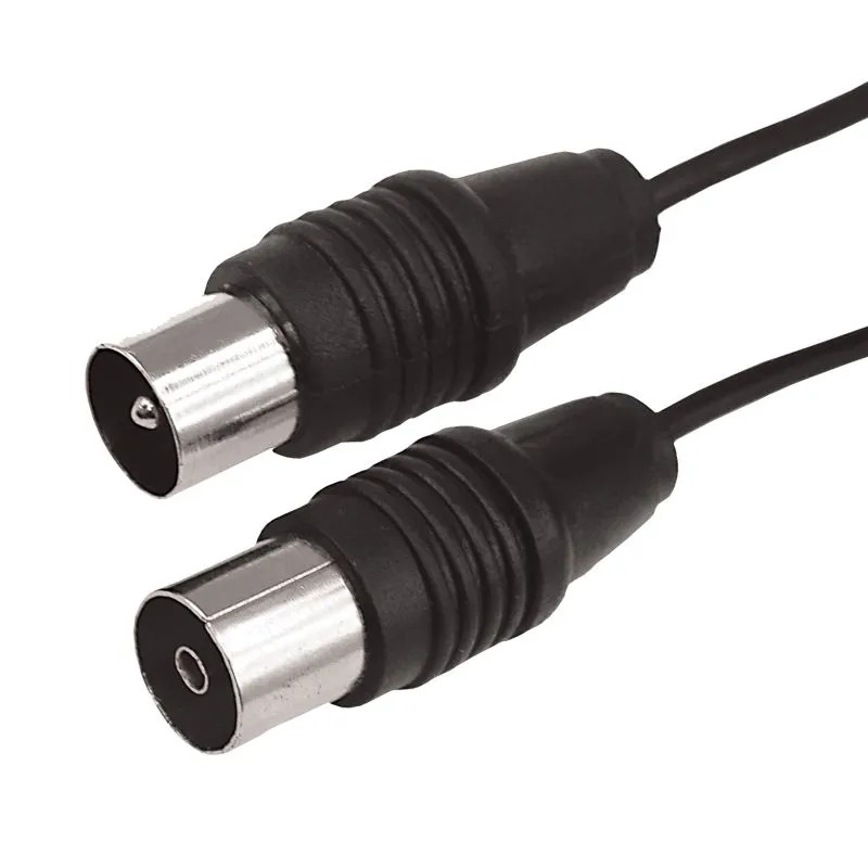 ВЧ-кабель, ТВ-гнездо - ТВ-штекер, 5м, черный REXANT 17-5014