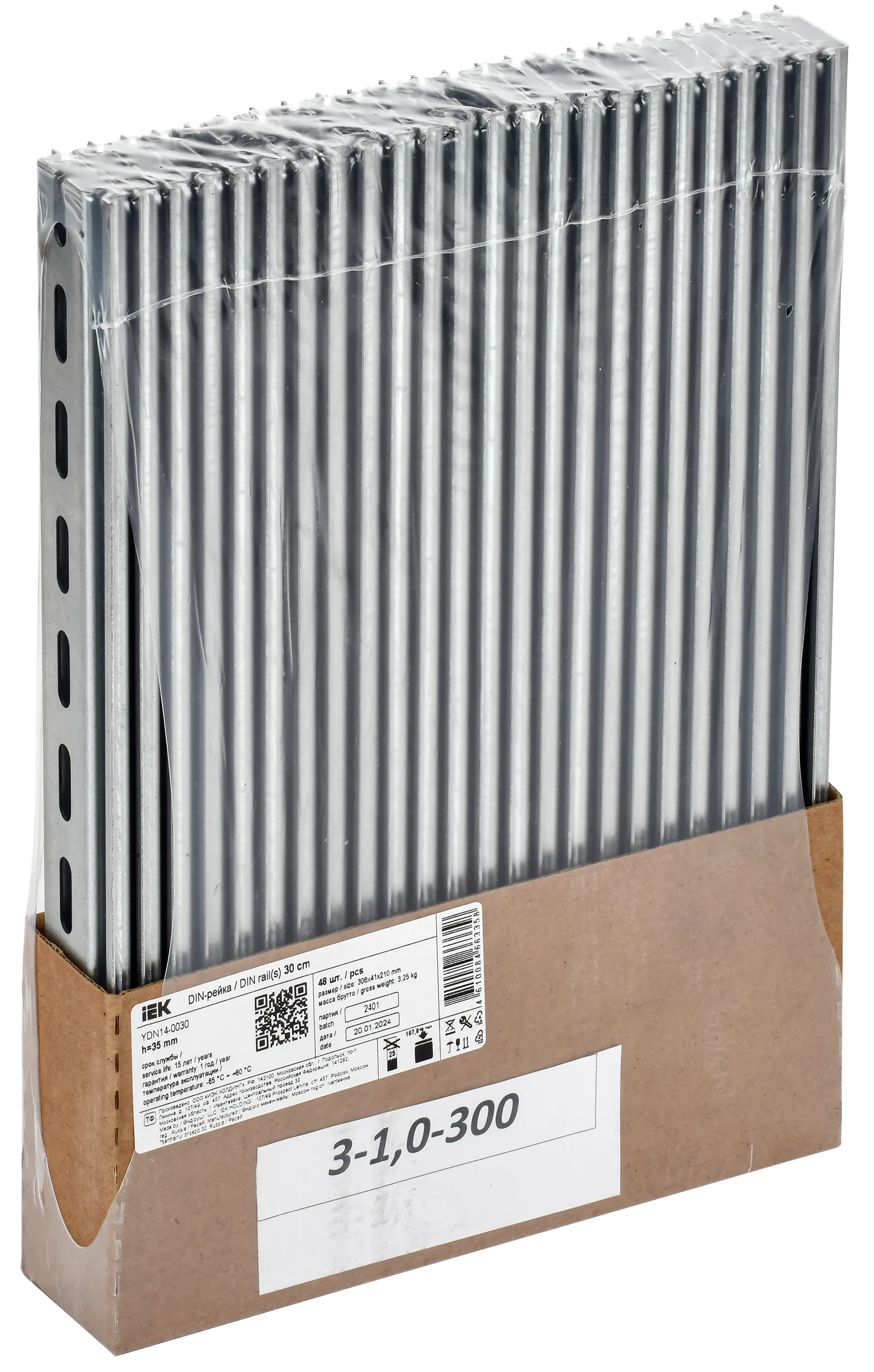 TEKFOR DIN-рейка (30см) оцинкованная 1мм IEK - Фото 2