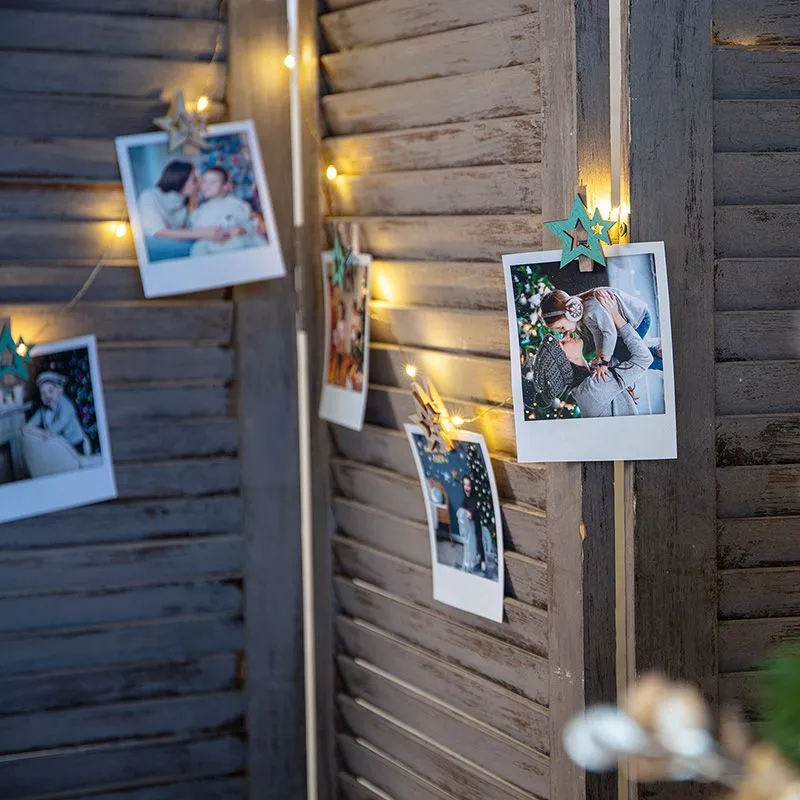 Деревянные прищепки Звездочки 16x4,5x1,3 cм, бирюзовые 6 шт, NEON-NIGHT - Фото 2