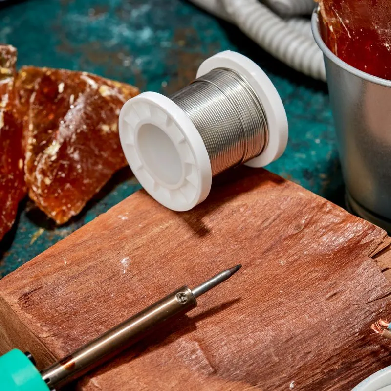 Припой ПОМ-3, 100г, Ø1мм, (олово 97%, медь 3%), бессвинцовый, ГОСТ 21931-76, катушка REXANT - Фото 4