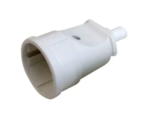 Розетка штепсельные двухполюсные без заземляющего контакта УХЛ4, 16А, IP20, белая