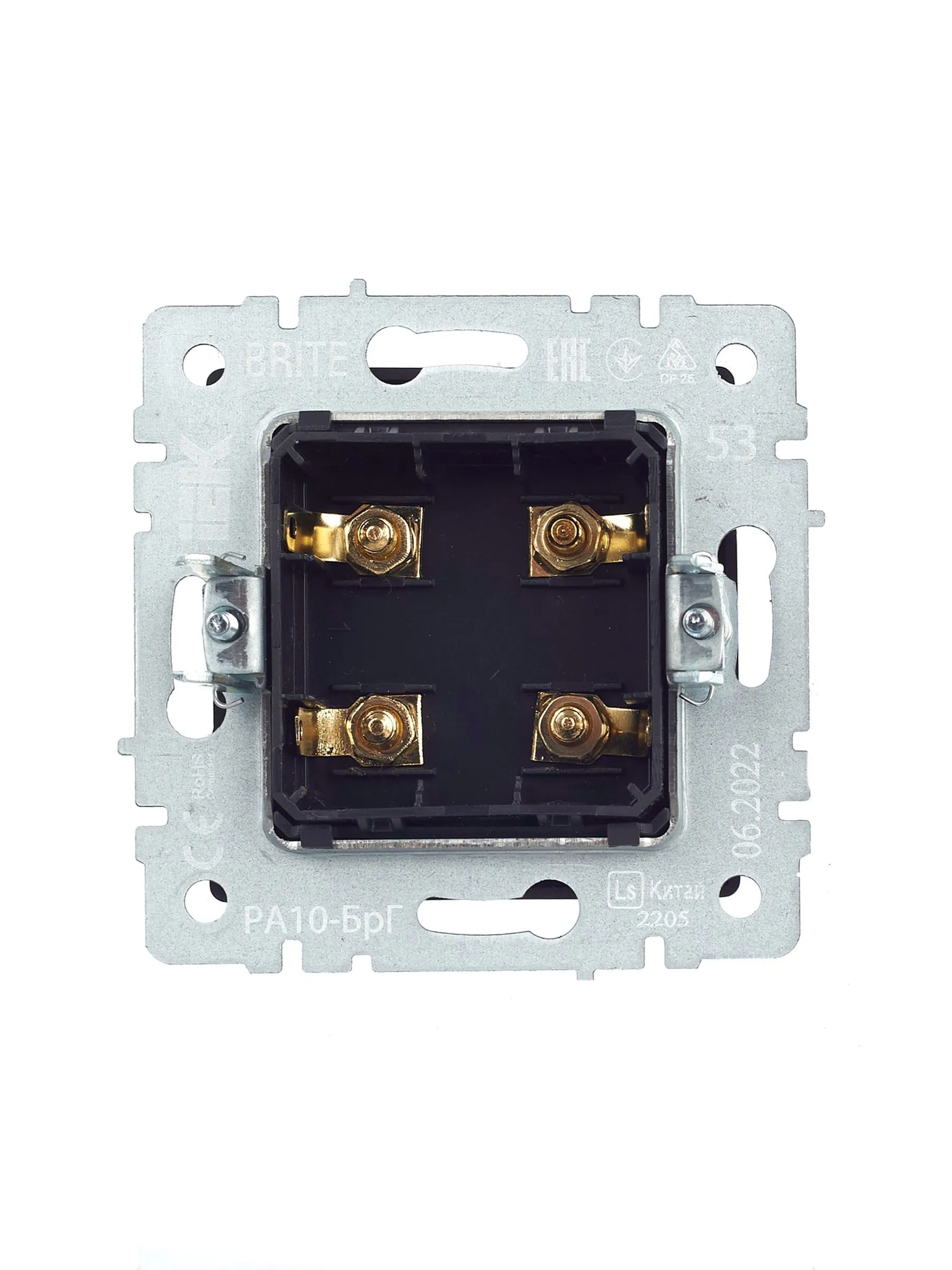 BRITE Аудиорозетка 4-местная РА10-БрГ графит IEK - Фото 5