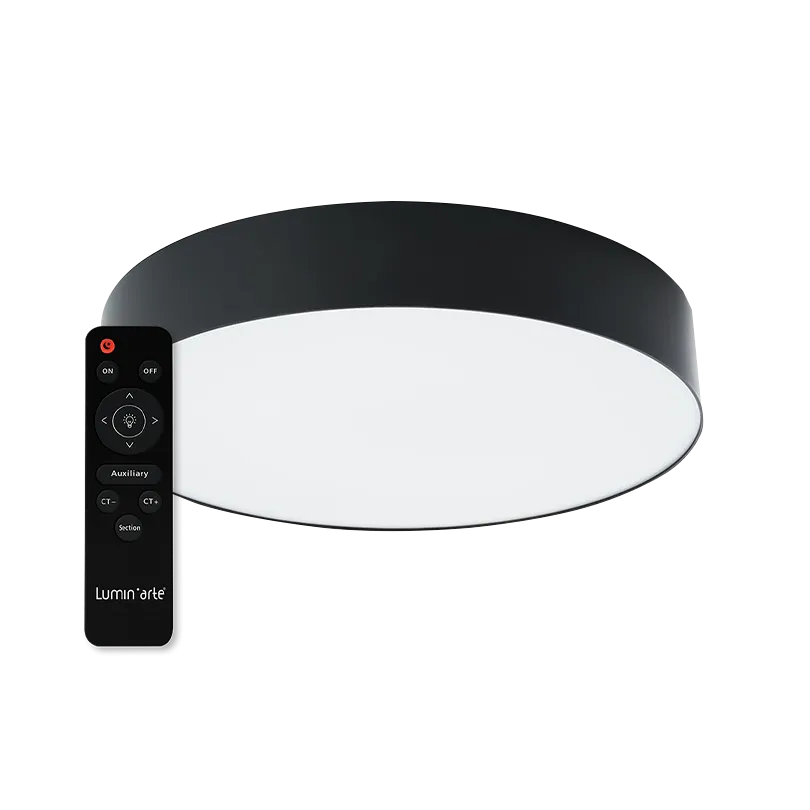 Светодиодный светильник LUMIN'ARTE CLL56 MACARON 60W 3000-6500K CCT, 380x65мм, IP20 с ПДУ черный матовый