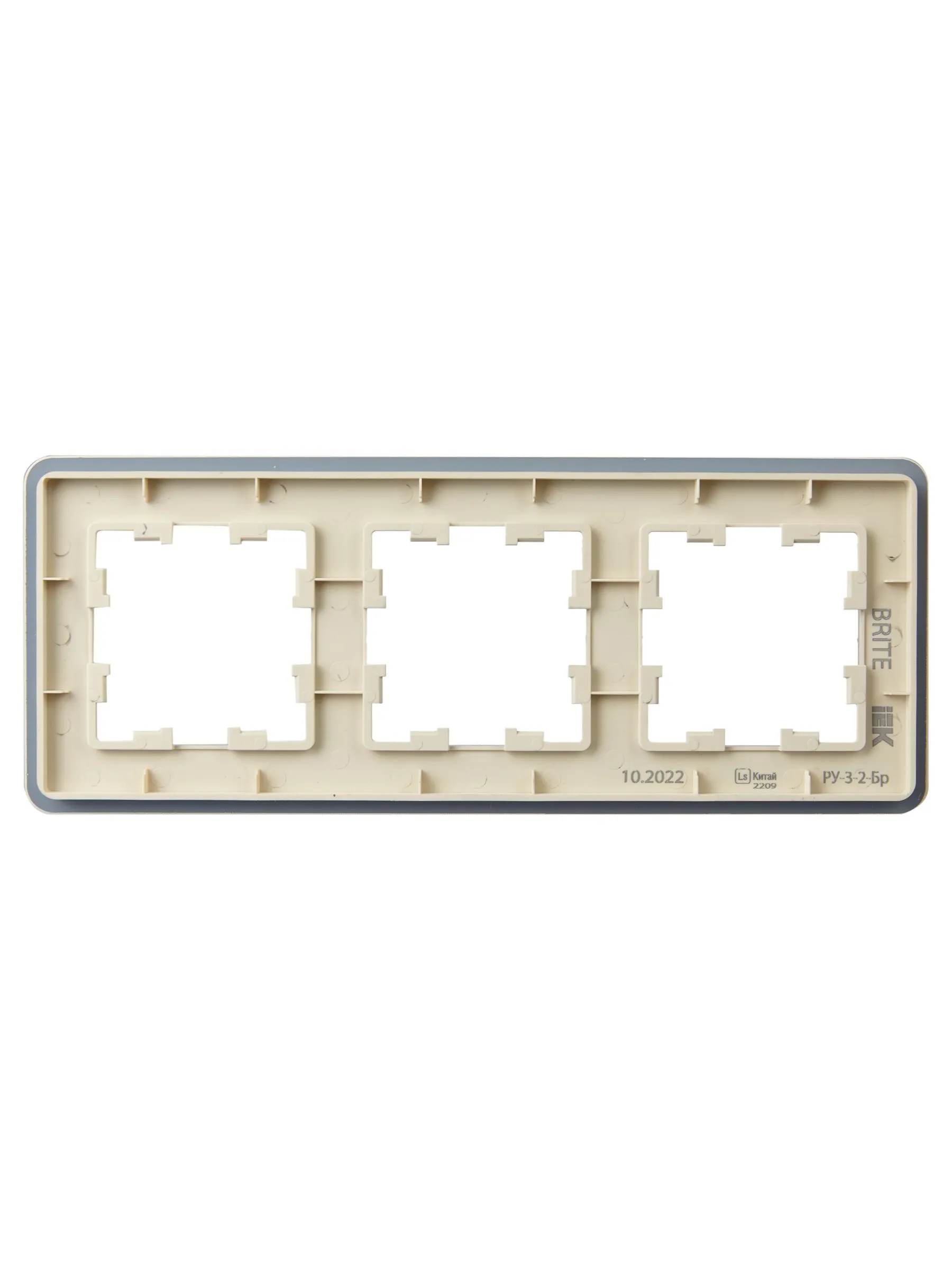 BRITE Рамка 3-местная РУ-3-2-Бр стекло песчаный RE IEK - Фото 6