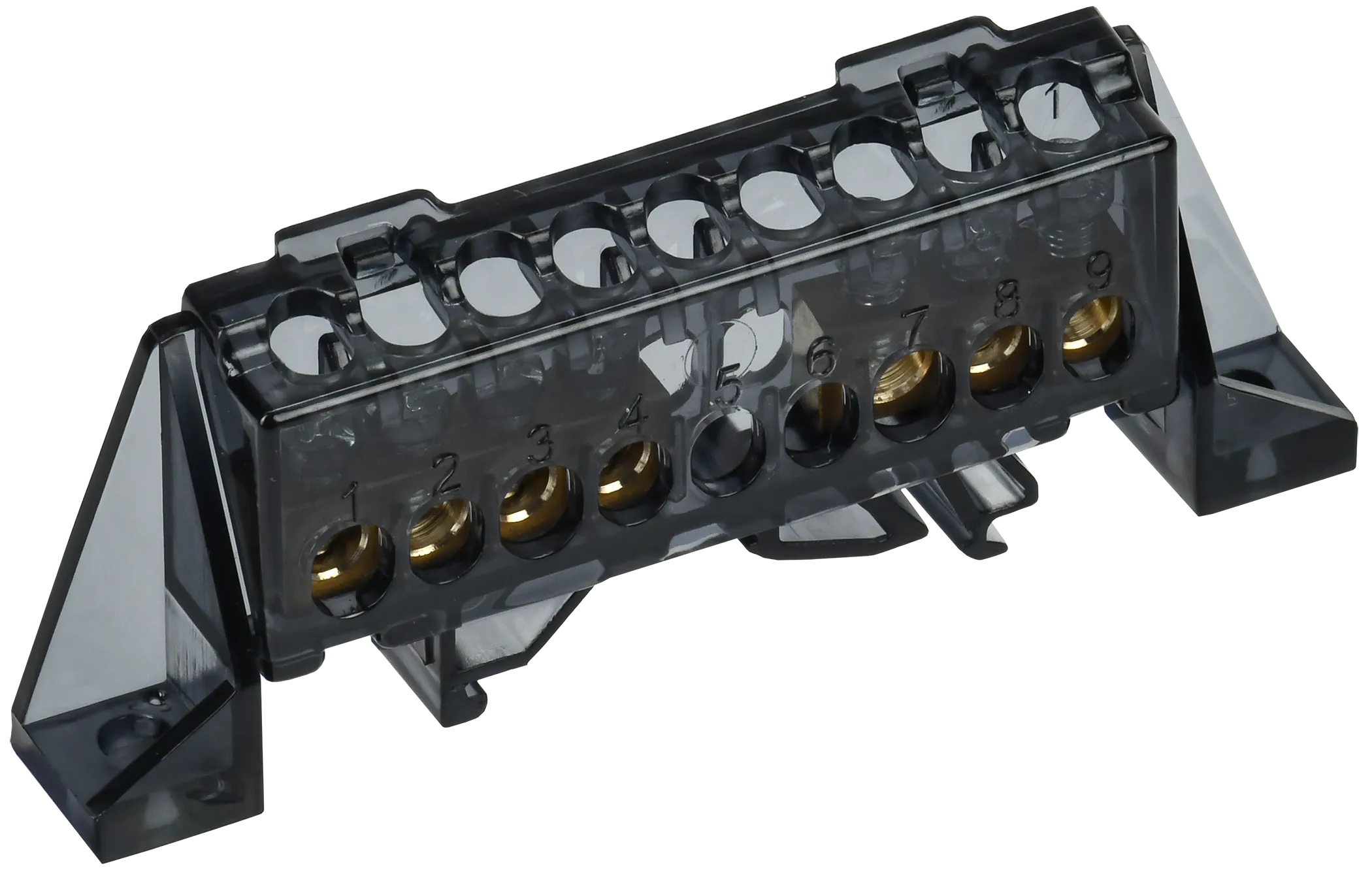 TEKFOR Шина N "ноль" в комбинированном DIN-изоляторе "Стойка" 6х9-(3+4)-Ч IEK