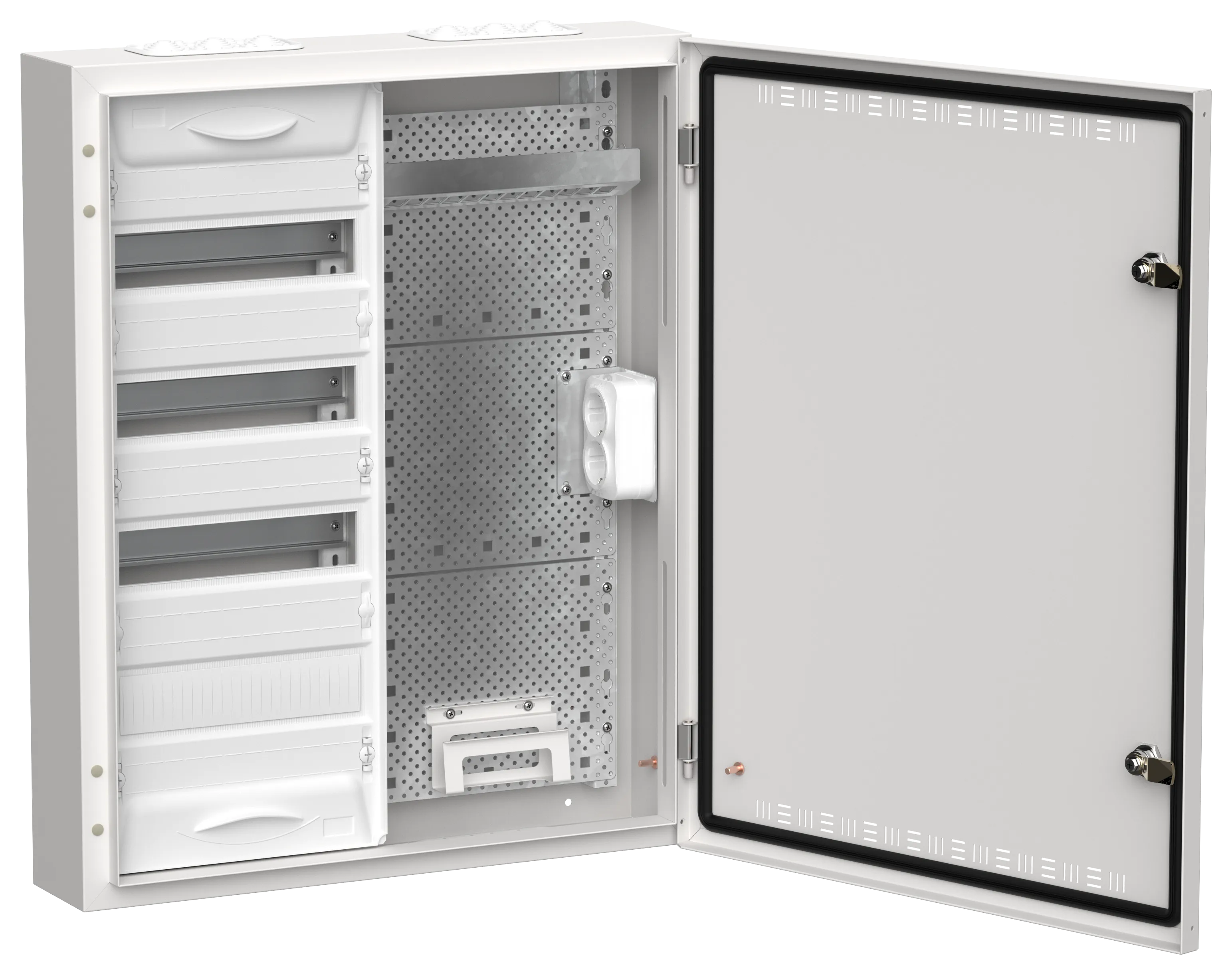 TITAN 5 Корпус комбинированный ЩРн-48 (2х48) 710х570х140мм IP30 белый IEK TI5-51-N-2X048-30