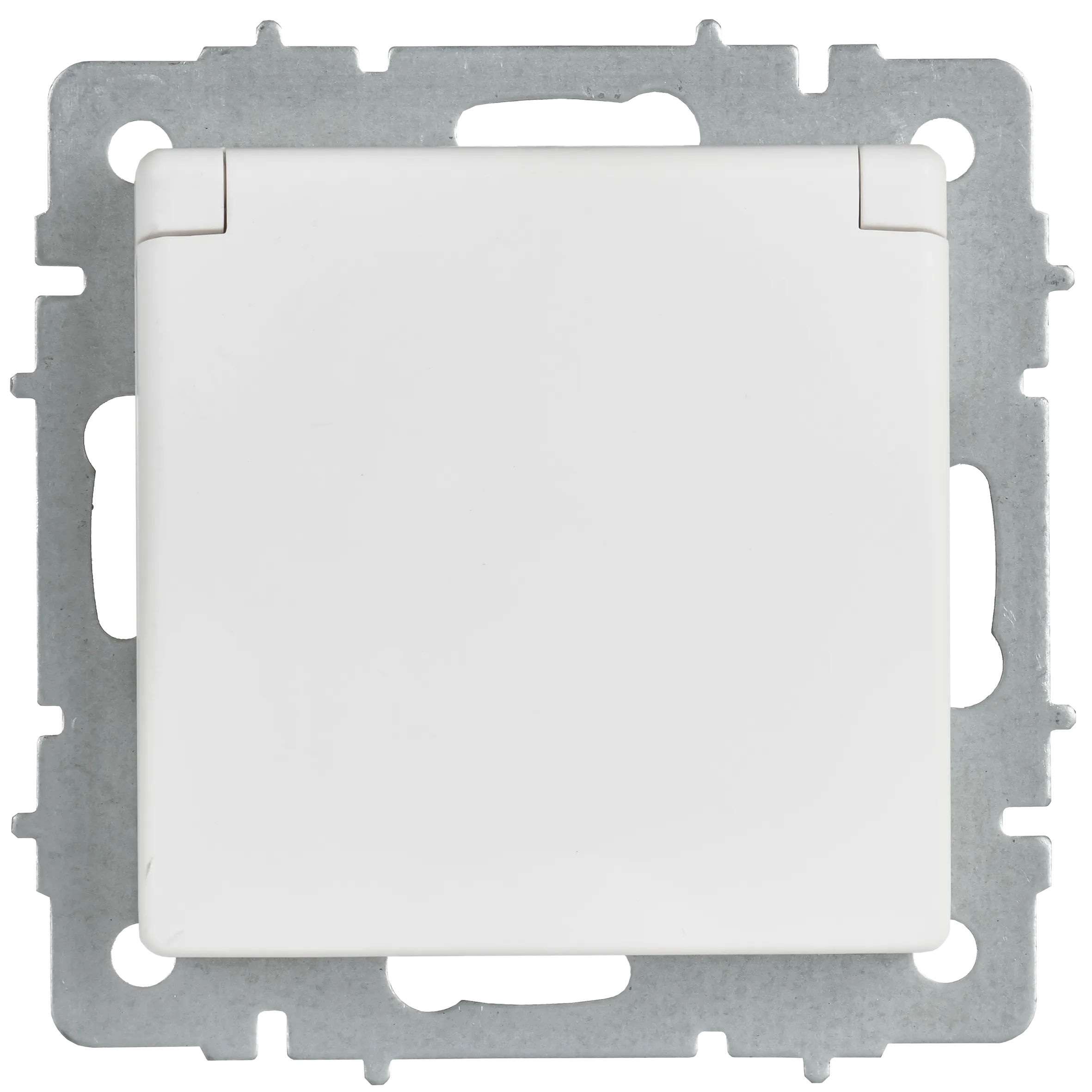 BRITE Розетка 1-местная с заземлением с защитными шторками и крышкой 16А IP20 РСбш10-3-БрАБ арктический белый IEK - Фото 5