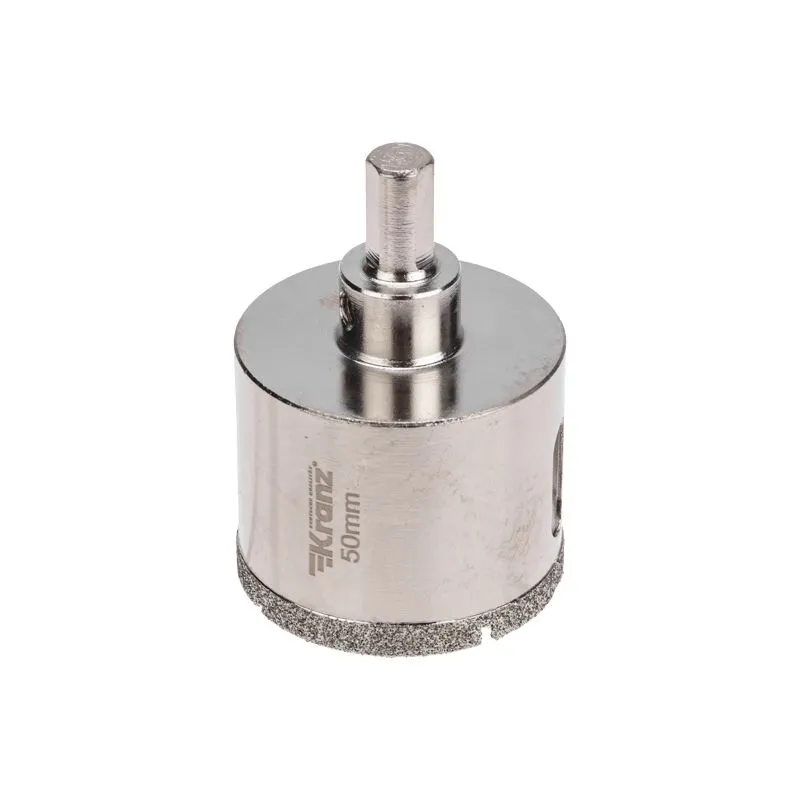 Коронка алмазная 50мм по керамограниту с центровочным сверлом KRANZ