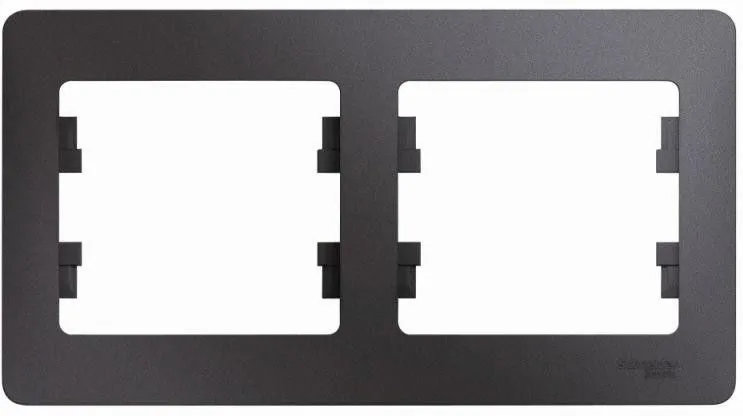 Рамка 2-м Glossa горизонт. графит SE GSL001302