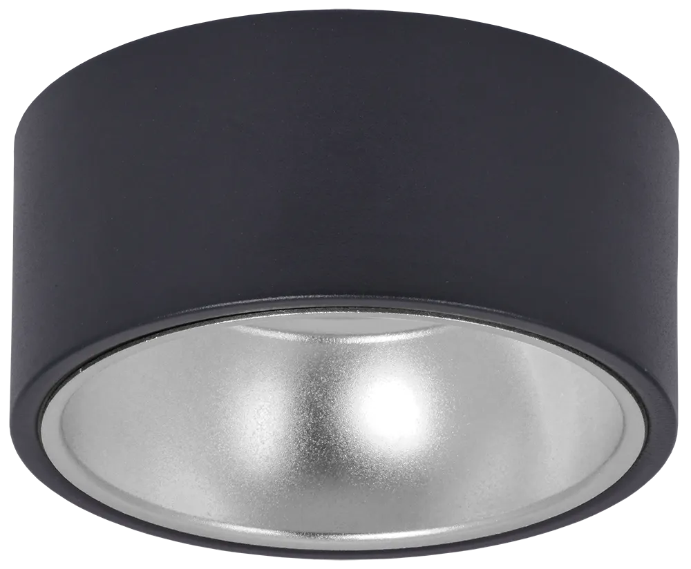 LIGHTING Светильник 4017 накладной потолочный под лампу GX53 черный/хром IEK