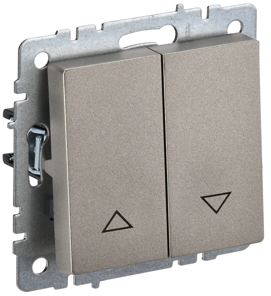 BRITE Выключатель жалюзи 10А ВС10-1-5-БрШ шампань IEK BR-V15-0-10-K37