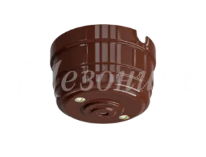 Корпус розетки потолочной фарфоровый, D70x40, цвет - коричневый GE70811-04