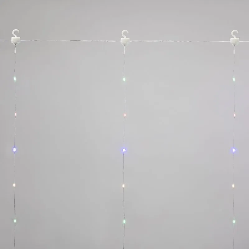 Гирлянда Светодиодный дождь из росы 3х3 м, мультиколор, USB + пульт управления NEON-NIGHT 315-989