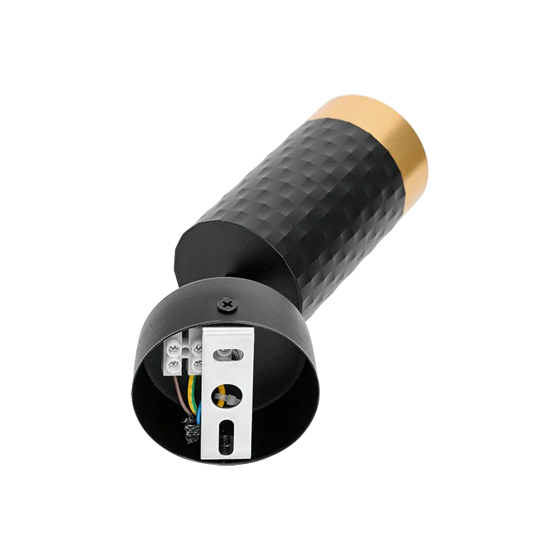 Накладной светильник WOLTA WSL-GU10/S10BG IP20 под лампу GU10 Чёрный/золото CELLA D60x170 1/50 - Фото 6