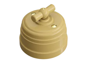 Выключатель ретро пластиковый поворотный на два положения ,для включения из 2-х мест (1-клавишный пр GE30404-32