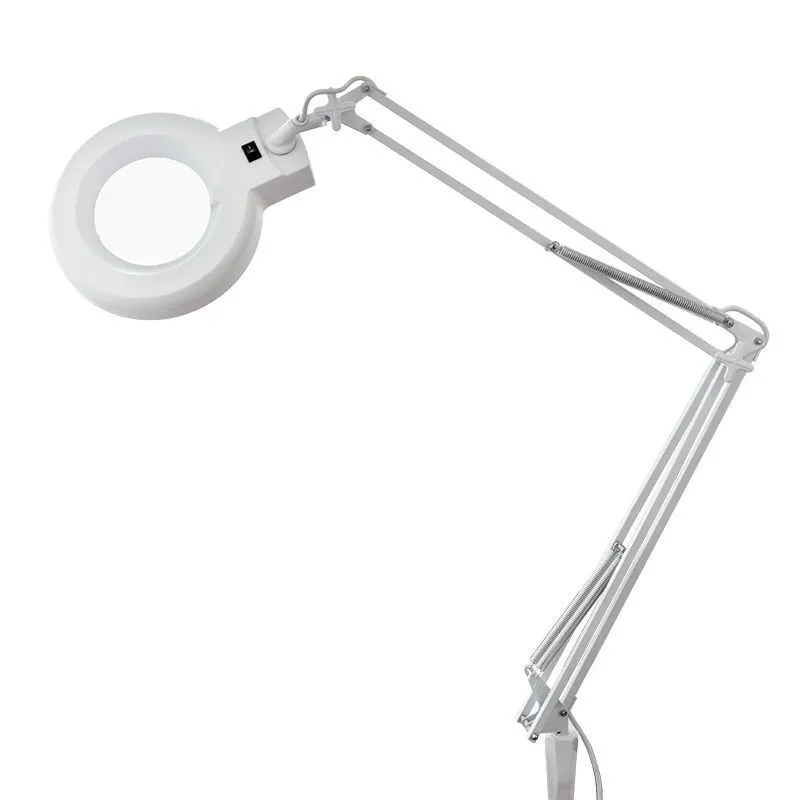 Лупа на струбцине круглая 5D с подсветкой, ø127мм, белая REXANT 31-0011