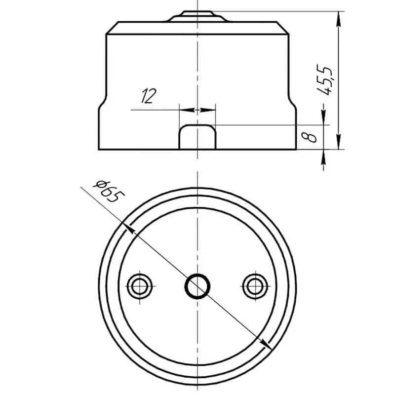 Выключатель ретро фарфоровый поворотный на 4 положения, цвет - слоновая кость - Фото 3