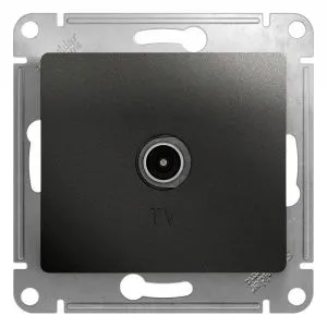 Розетка телевизионная проходная TV 1-м СП Glossa 4дБ механизм антрацит SE GSL000792 400329