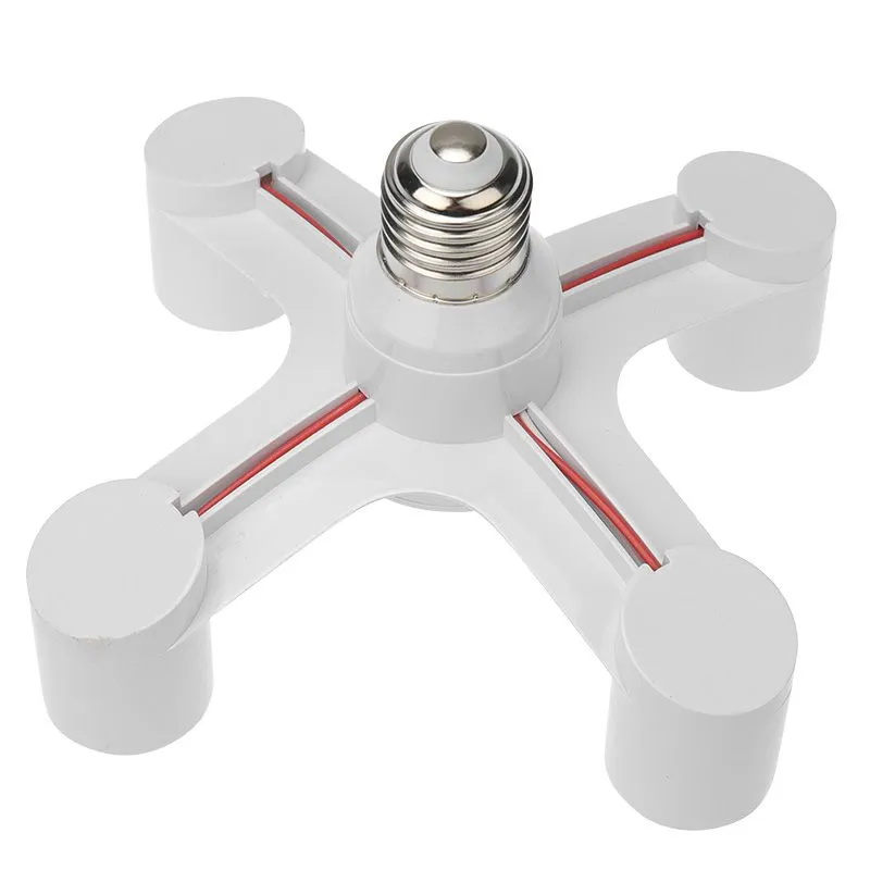 Разветвитель цокольный Е27-4хЕ27 белый REXANT - Фото 2