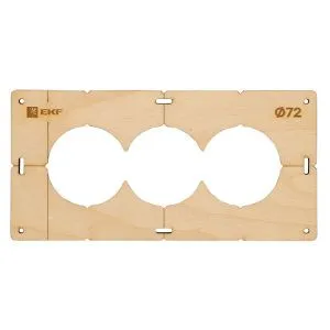 Шаблон для подрозетников c 3 отв. диам. 72 мм EKF Expert sh-d72-3