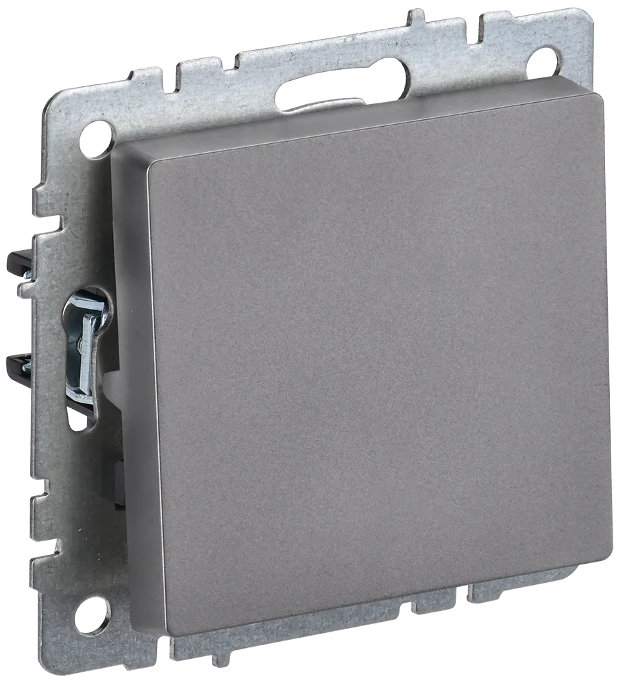 BRITE Выключатель 1-клавишный перекрестный 10А ВС10-1-3-БрС сталь IEK