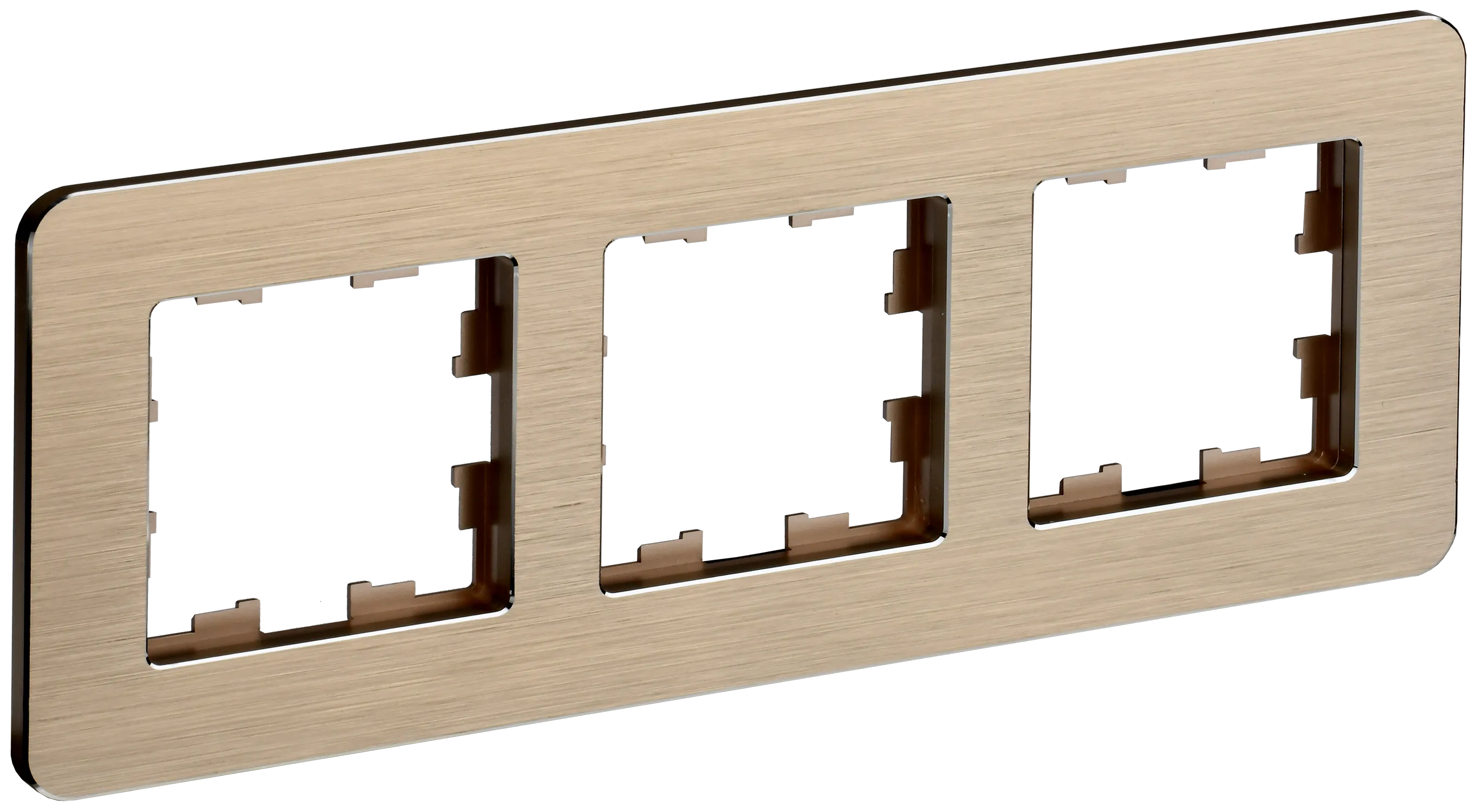 BRITE Рамка 3-местная РУ-3-1-Бр металл шампань RE AL IEK BR-M32-M-21-K37