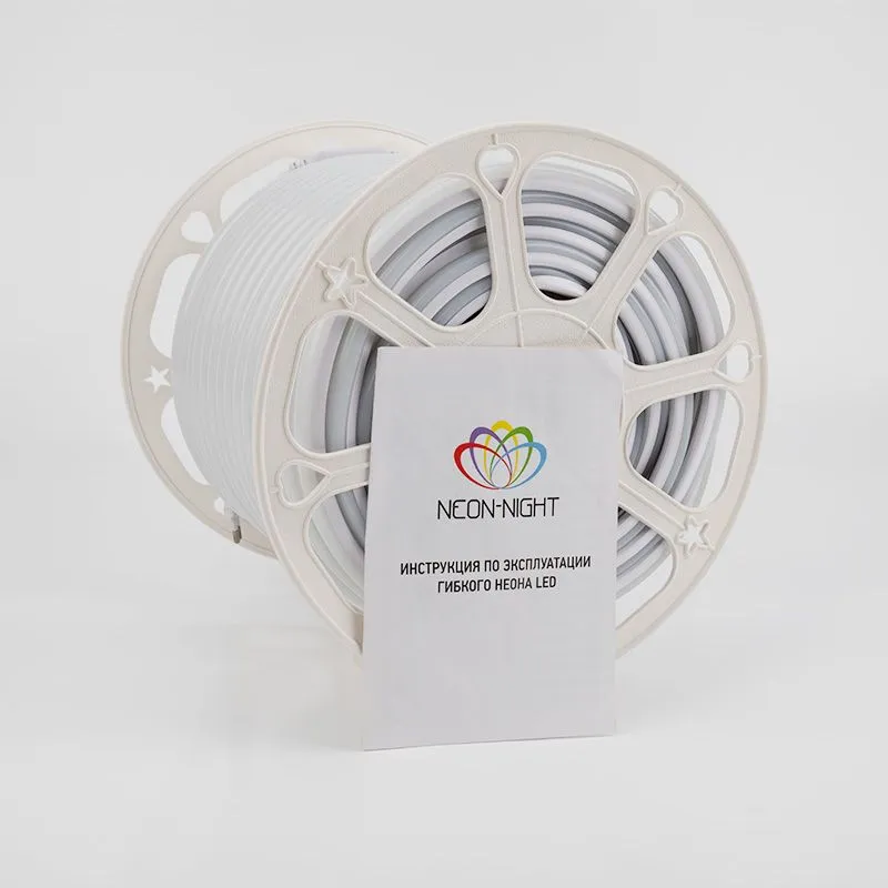 Гибкий неон LED SMD, форма – D, 16х16 мм, белый, 144 LED/м, бухта 50 м - Фото 3