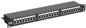 ITK 1U патч-панель кат.6 STP 24 порта (Dual) с кабельным органайзером PP24-1UC6S-D05