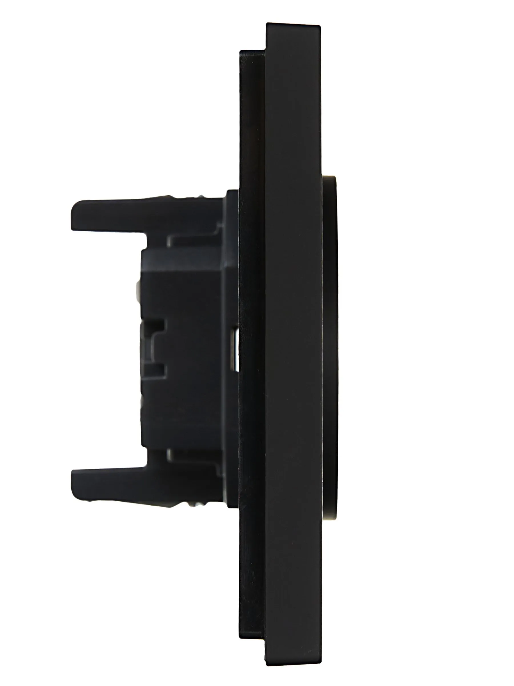 FORTE&PIANO Розетка 2-местная без заземления с защитными шторками безвинтовое крепление 10А FP125 черный IEK - Фото 6