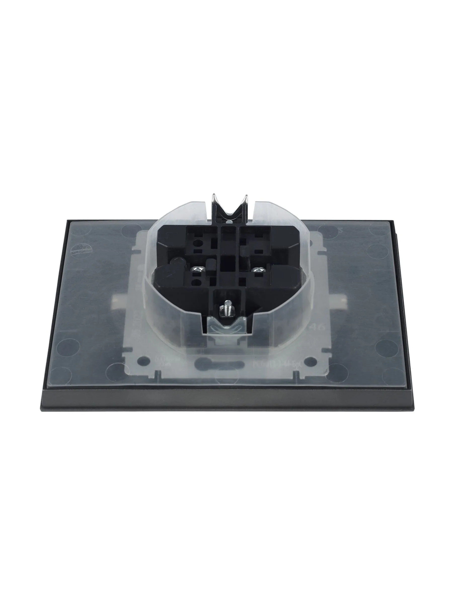 BRITE Розетка 2-местная с заземлением с защитными шторками и крышкой 16А в сборе IP44 РСбш12-3-44-БрС сталь IEK - Фото 9