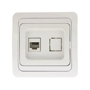 Лондон Розетка Phone 1-местная белая EKF - Фото 4