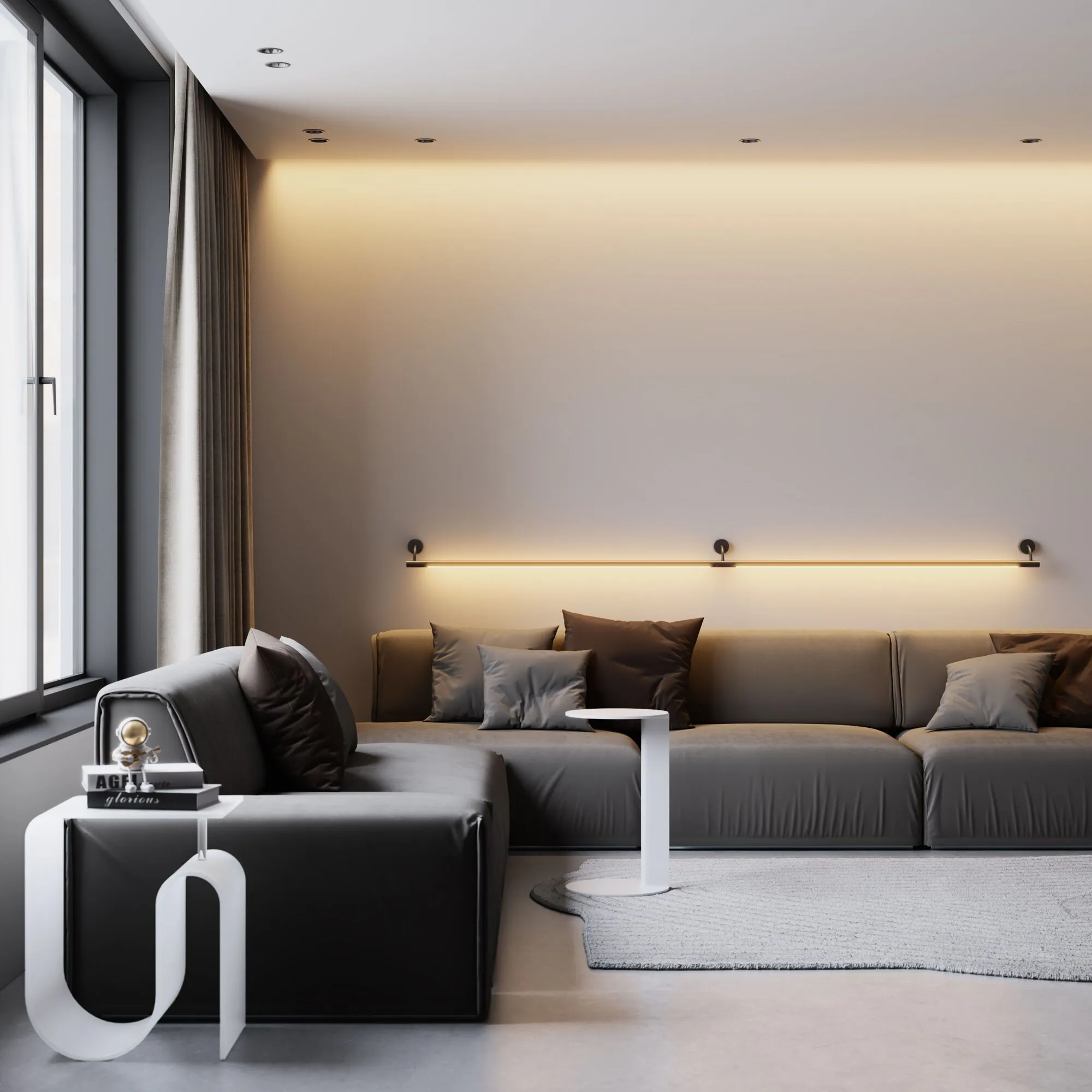 Module System Декоративная гибкая стойка с вводом питания (черный) - Фото 11