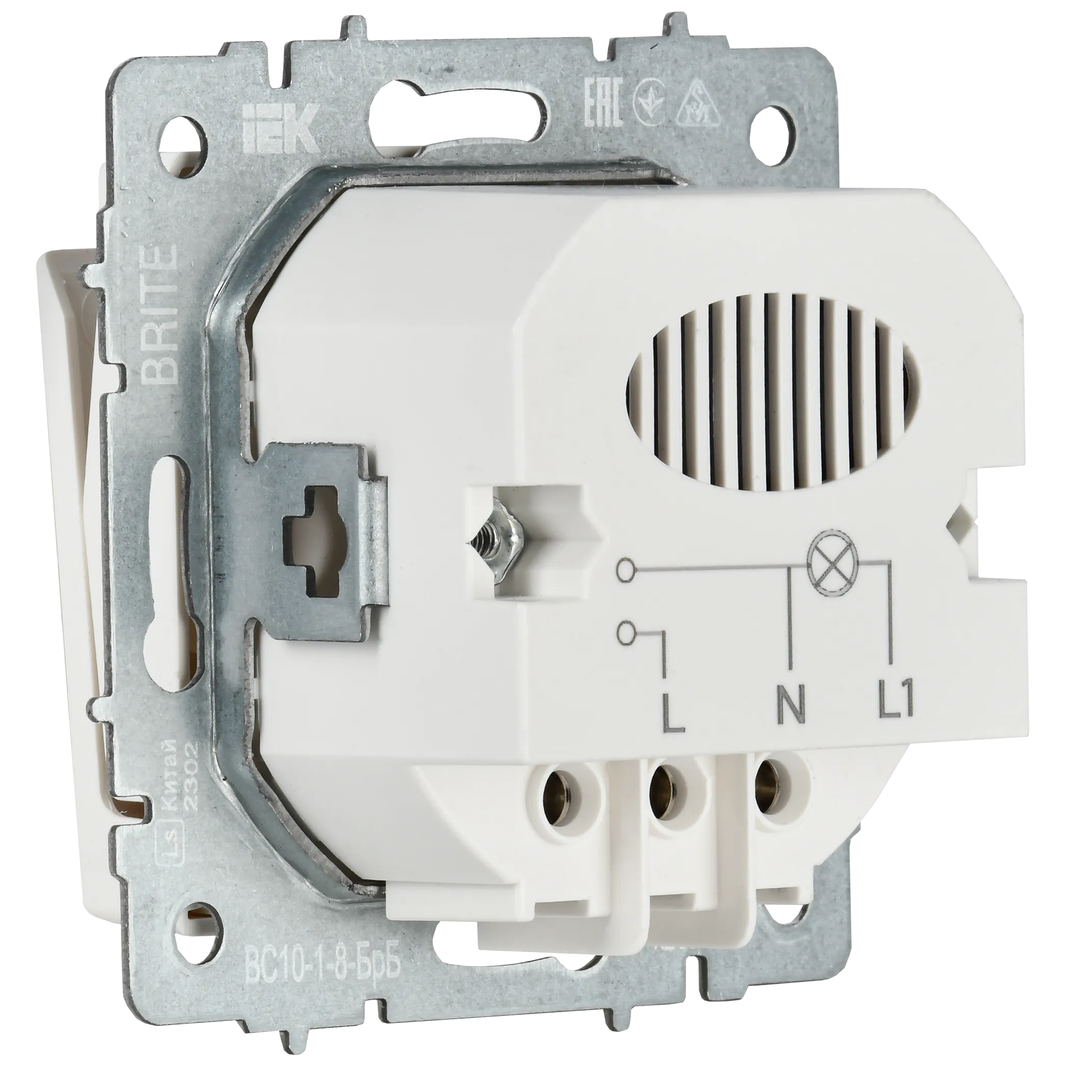 BRITE Выключатель карточный 30А ВС10-1-8-БрБ белый IEK - Фото 4