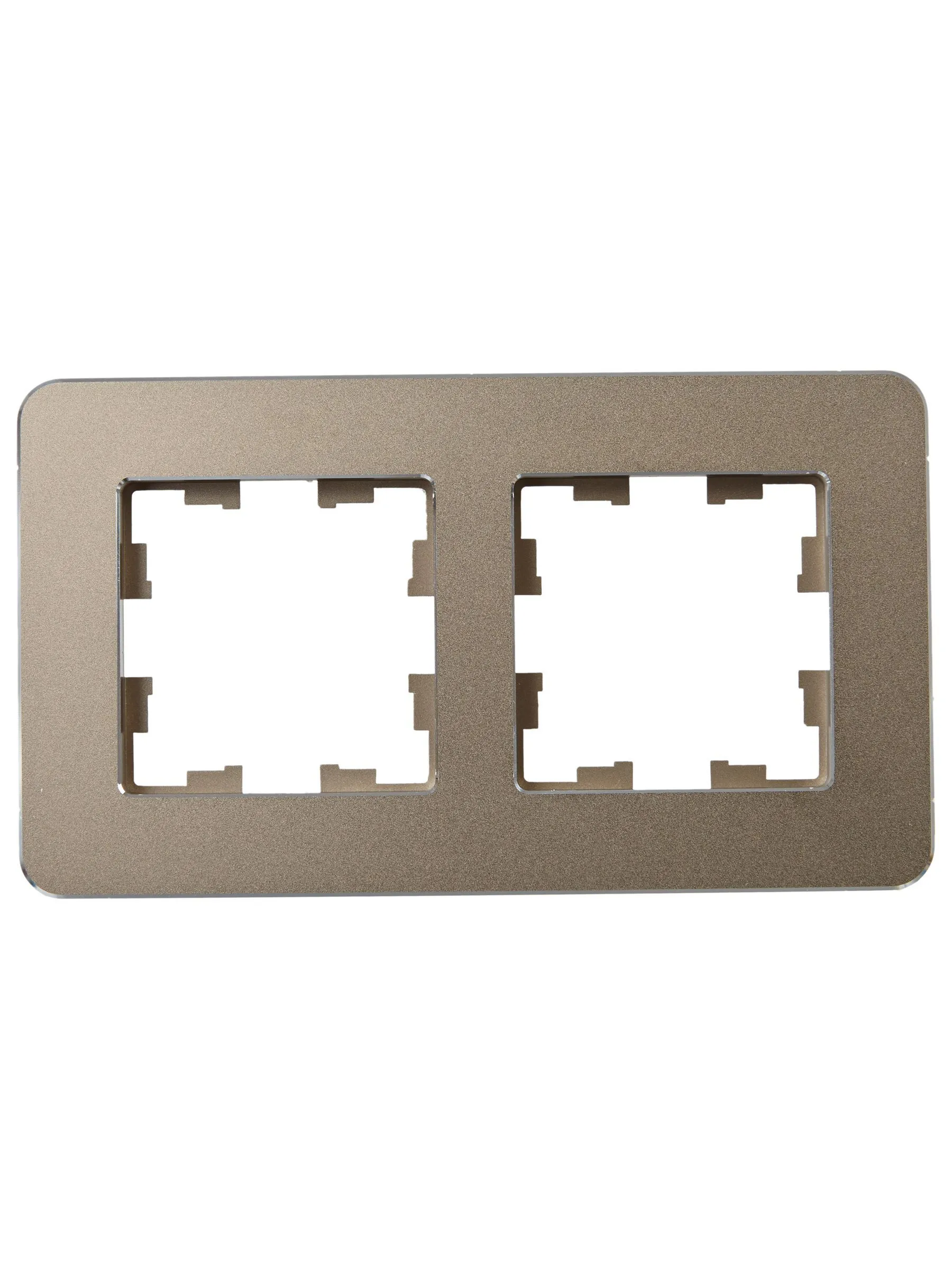 BRITE Рамка 2-местная РУ-2-1-Бр металл латунь RE IEK - Фото 5