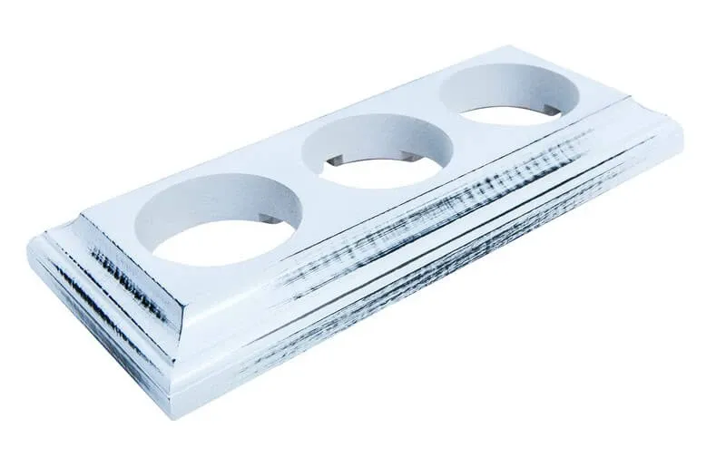 Рамка трехместная "Престиж" белый прованс, для наружного и внутреннего монтажа, ТМ "МезонинЪ" GE7070