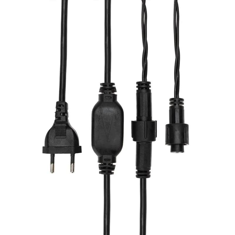 Гирлянда светодиодная Бахрома (Айсикл), 4,8х0,6м, 176 LED ЗЕЛЕНЫЙ, черный ПВХ, IP65, постоянное свеч - Фото 3