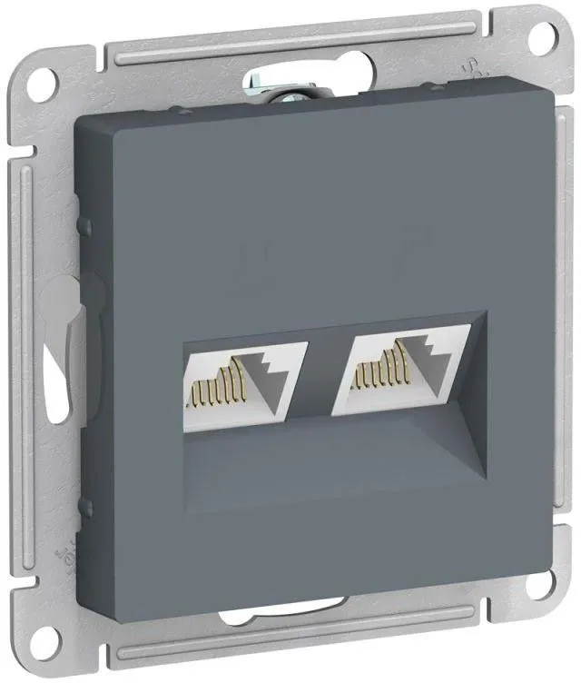 Розетка компьютерная 2-м AtlasDesign RJ45 кат.5E механизм грифель SE ATN000785