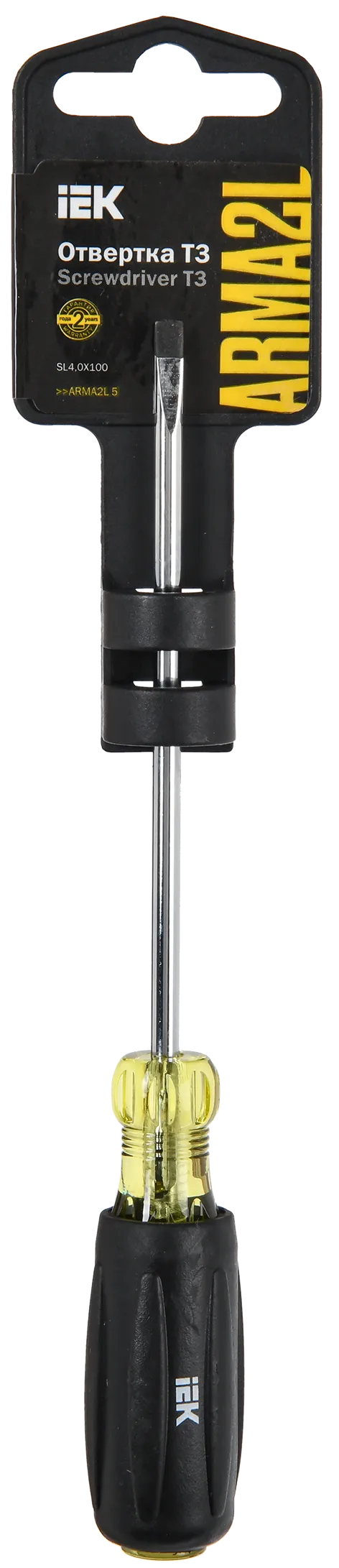 ARMA2L 5 Отвертка SL4,0х100 Т3 IEK - Фото 2