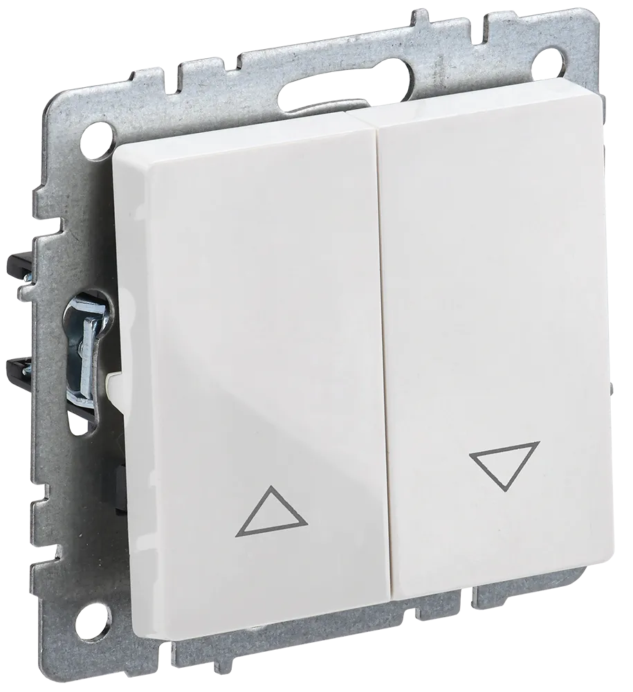 BRITE Выключатель жалюзи 10А ВС10-1-5-БрБ белый IEK BR-V15-0-10-K01