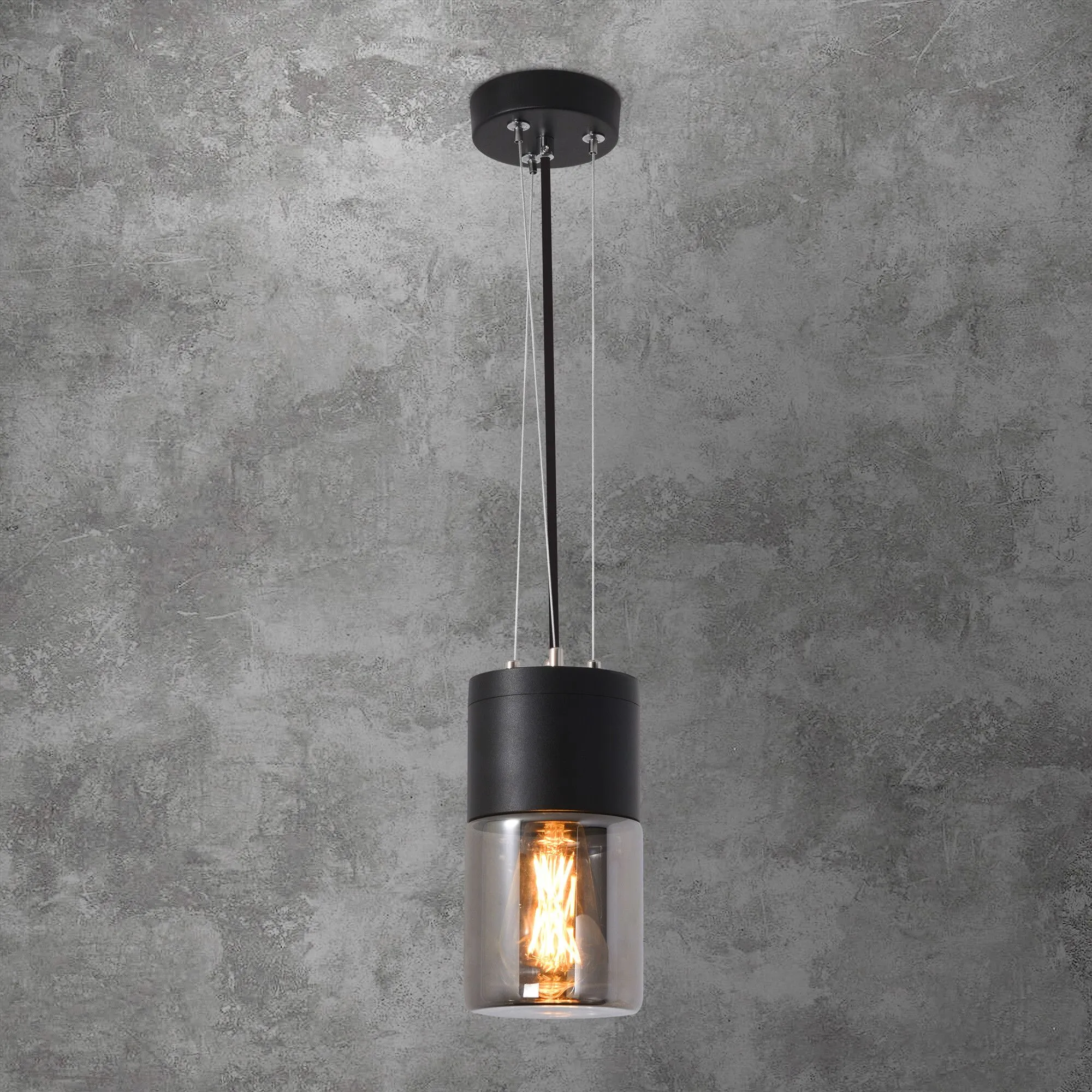 Светильник светодиодный уличный подвесной Roil чёрный/дымчатый плафон IP54 35125/H Elektrostandard - Фото 2