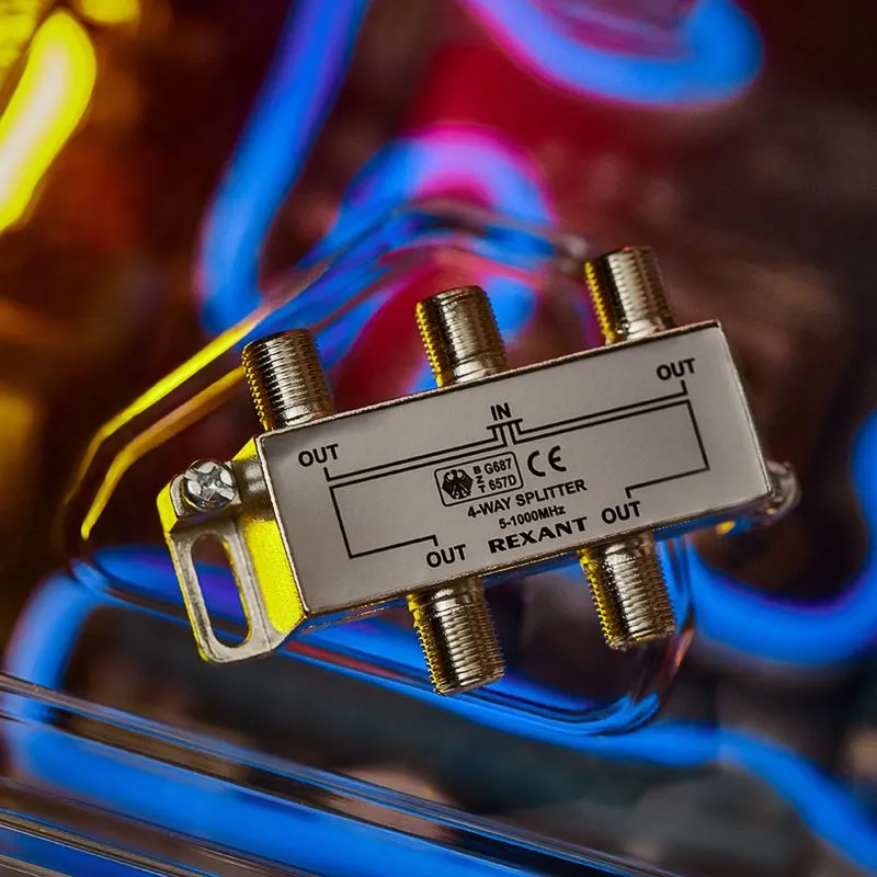 Делитель ТВх4 под F-разъем, 5-1000МГц REXANT - Фото 2