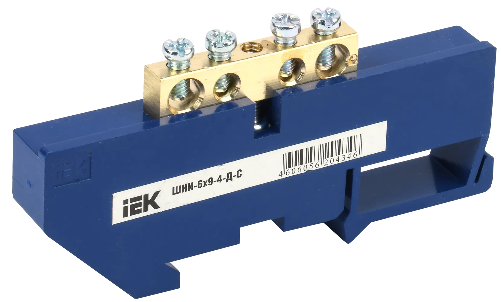 Шина N "ноль" на DIN-изол ШНИ-6х9-4-Д-С IEK