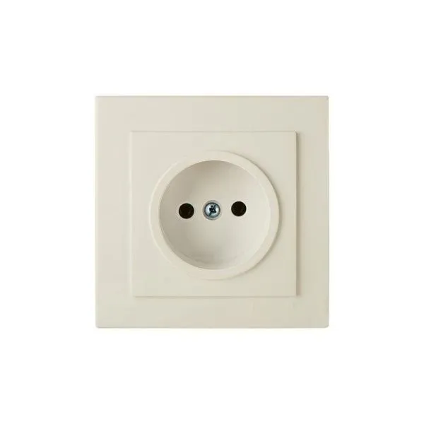 Розетка 1-местная RS16-131-Б скрытой установки Белая 16А, IP20 без заземляющего контакта