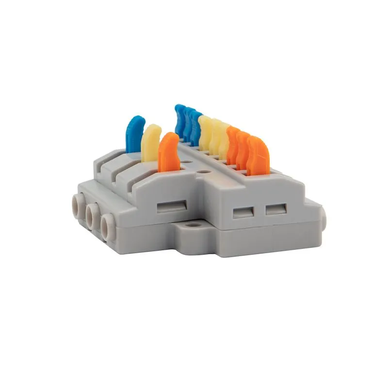 Клемма СМК 3х3 проходная разветвительная 3 полюса, с монтажной площадкой (1 ввод, 3 вывода на полюс) (50 шт./уп.) REXANT - Фото 3