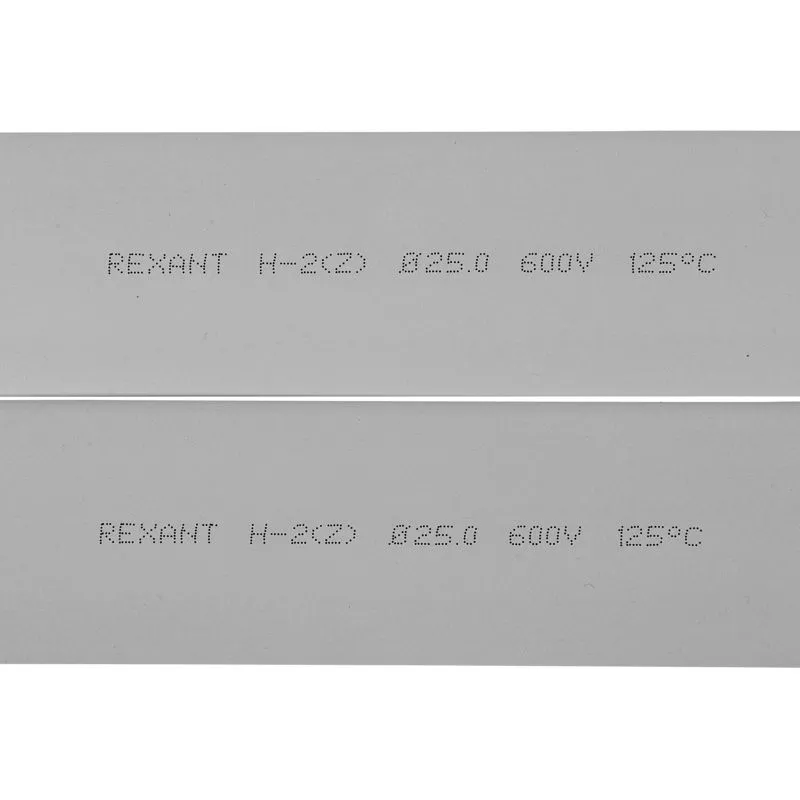 Трубка термоусаживаемая ТУТ нг 25,0/12,5мм, серая, упаковка 10 шт. по 1м REXANT - Фото 2