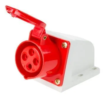 Розетка стационарная 114 3Р+РЕ, 16А, 415В IP44 DEKRON 0908-0010