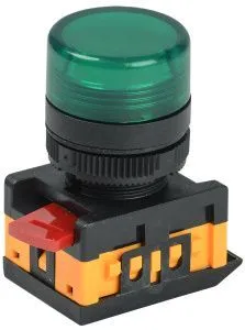 Лампа AL-22TE сигнальная d=22мм зеленый неон/240В цилиндр IEK BLS30-ALTE-K06