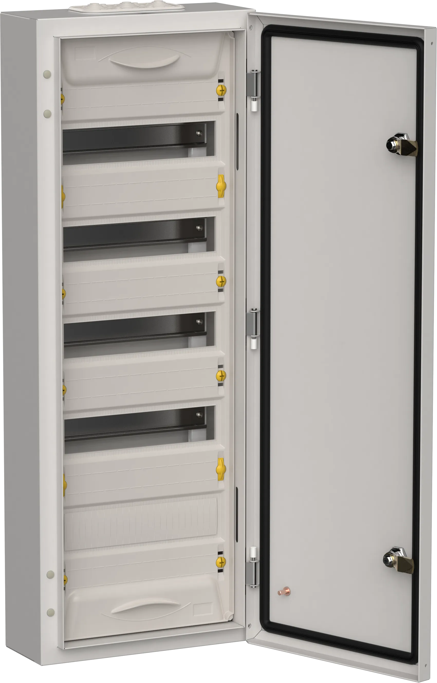 TITAN 5 Корпус металлический ЩРн-60 (1х60) 835х310х140мм IP54 серый (одна дверь) IEK TI5-50-N-060-54-7035