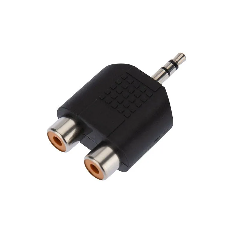 Переходник 3,5мм стерео штекер - 2 гнезда RCA, пластик REXANT - Фото 2